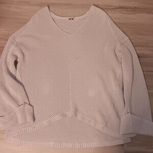 Free People Oversized Womens Gray Long Sleeve Sweater small